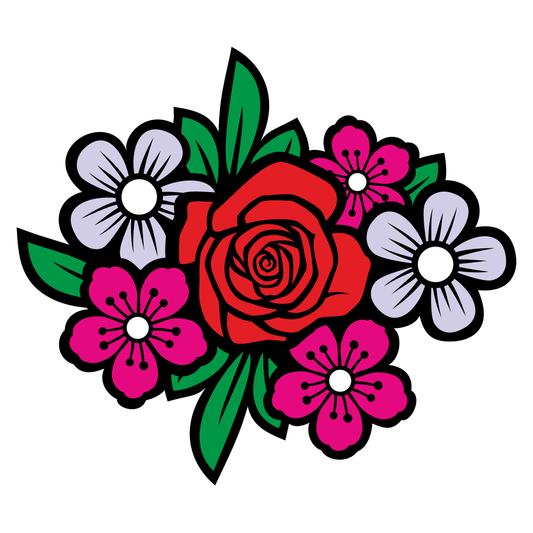 Floral bouquet design for crafting and cutting projects