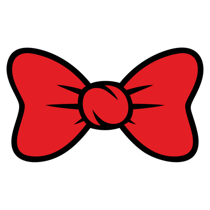 Charming red bow design for creative crafting projects