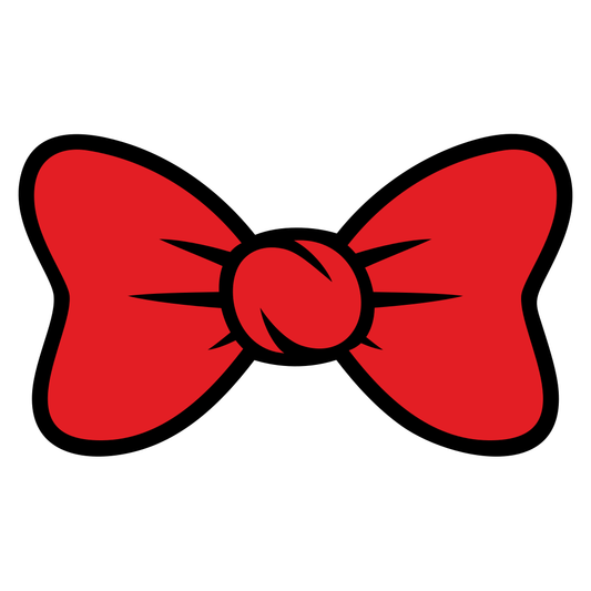 Charming red bow design for creative crafting projects
