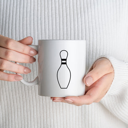 Elegant black and white bowling pin vector design for crafting