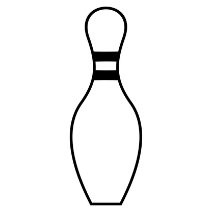Elegant black and white bowling pin vector design for crafting