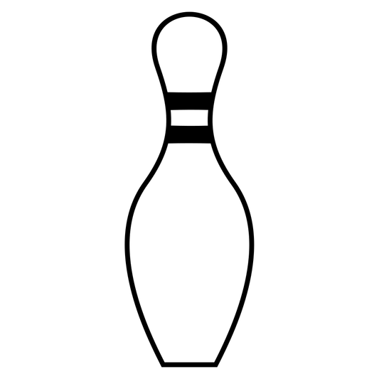 Elegant black and white bowling pin vector design for crafting