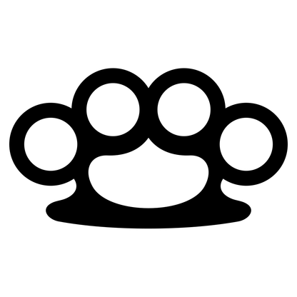 Unique vector design featuring brass knuckles for crafting