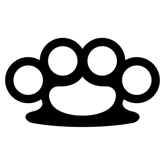 Unique vector design featuring brass knuckles for crafting