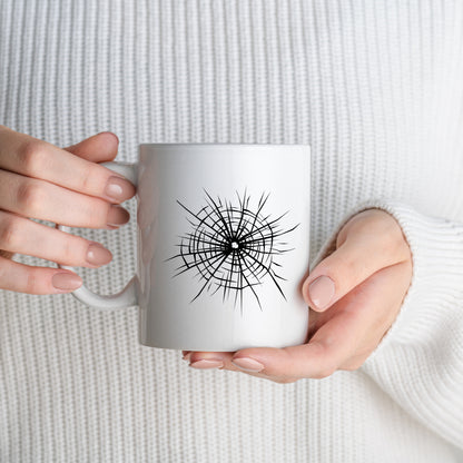 Broken glass design with bullet hole pattern for crafts