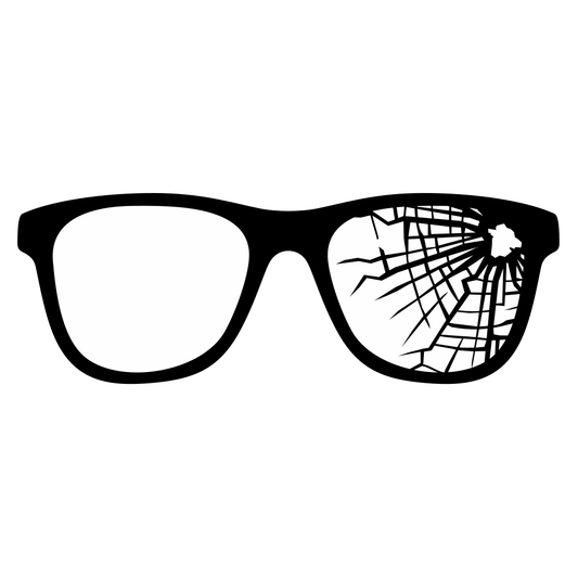 Creative vector design of broken glasses for cutting machines
