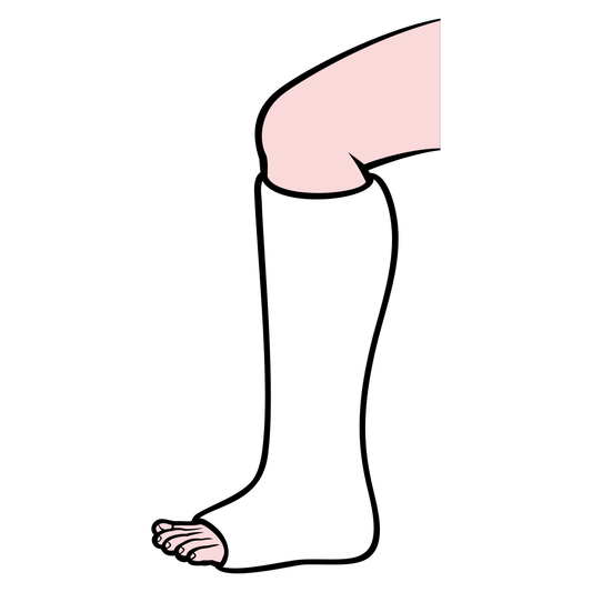 Broken human leg in bandage (cast) svg designs for cutting machine projects