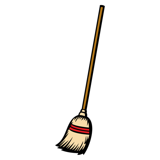 Creative vector design for a classic broom illustration