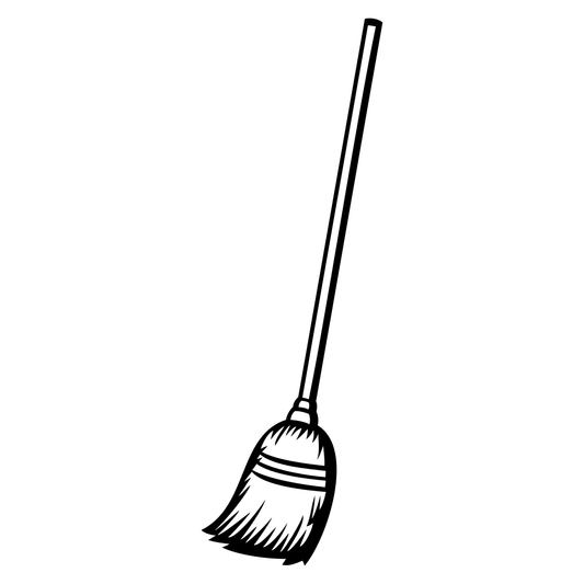 Creative vector broom design for crafting and cutting machines
