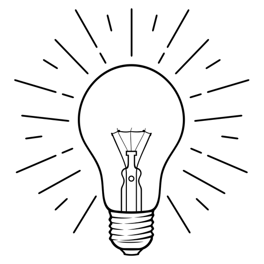 Bright and creative light bulb illustration for cutting machines