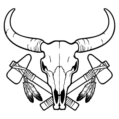 Intricate bull skull design for crafting enthusiasts and decor