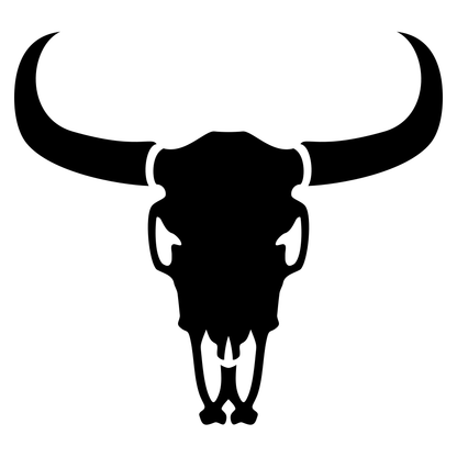 Stylized bull skull design for creative cutting projects