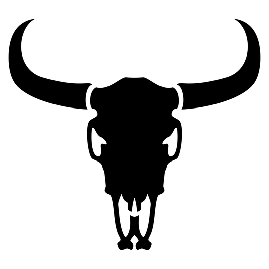 Stylized bull skull design for creative cutting projects
