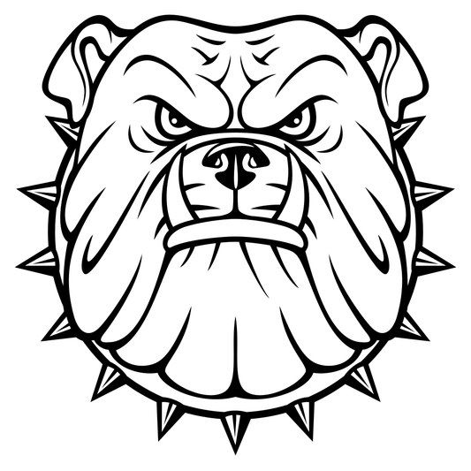 Fierce bulldog head design for cutting machines