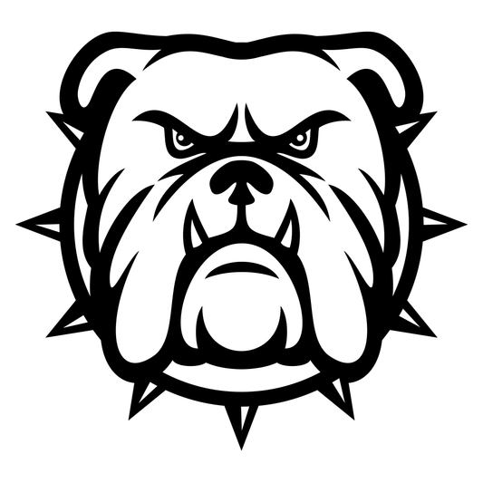 Bulldog head design for creative cutting machine projects