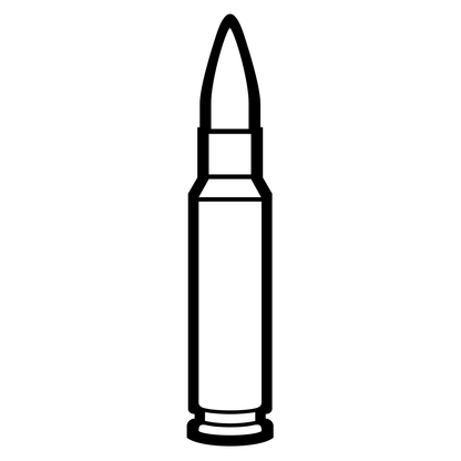 Stylized vector illustration of a bullet for cutting projects