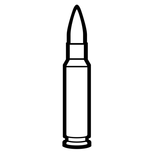 Stylized vector illustration of a bullet for cutting projects