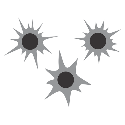 Unique vector bullet holes for creative cutting machine projects