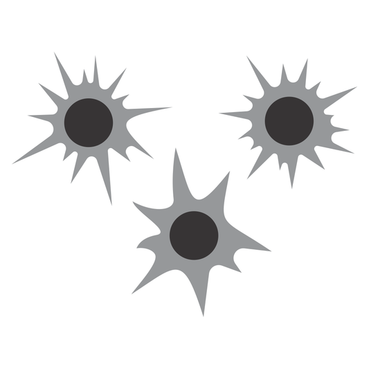 Unique vector bullet holes for creative cutting machine projects