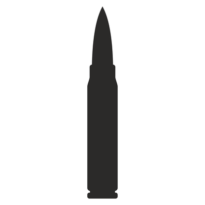Vector design for cutting machine with bullet silhouette