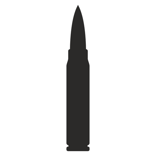 Vector design for cutting machine with bullet silhouette