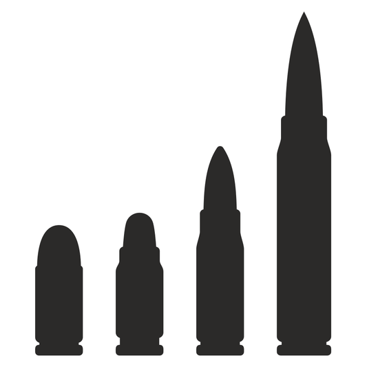 Bullet silhouettes in ascending order for design projects