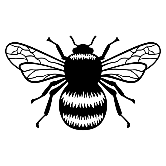 Intricate bee design for cutting machines in vector format
