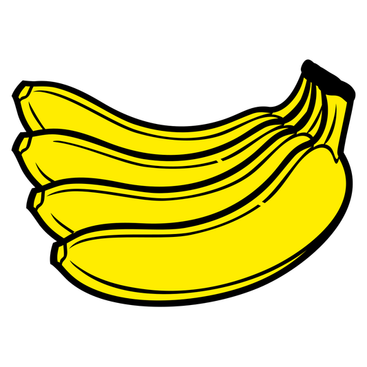 Bunch of ripe bananas perfect for cutting machine designs