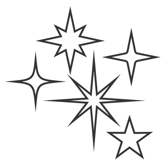 Unique silhouette star bundle for creative projects