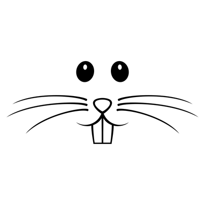 Bunny boy face design for creative cutting projects