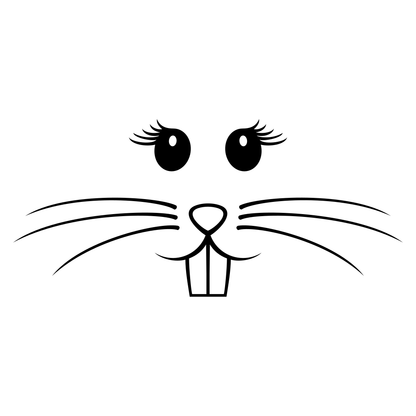 Creative bunny girl face design for cutting machines