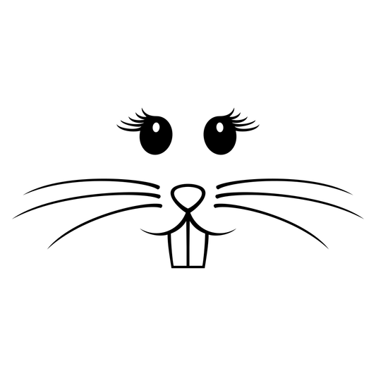 Creative bunny girl face design for cutting machines