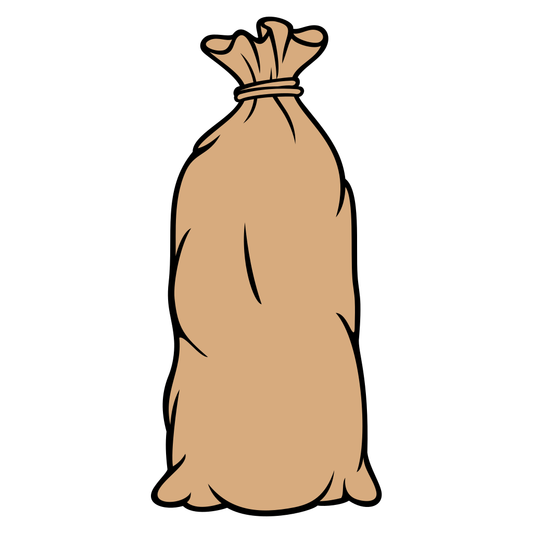 Burlap sack bag design for creative cutting projects
