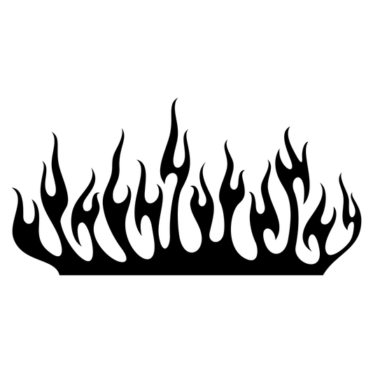 Stylized burning fire flames design for cutting machine