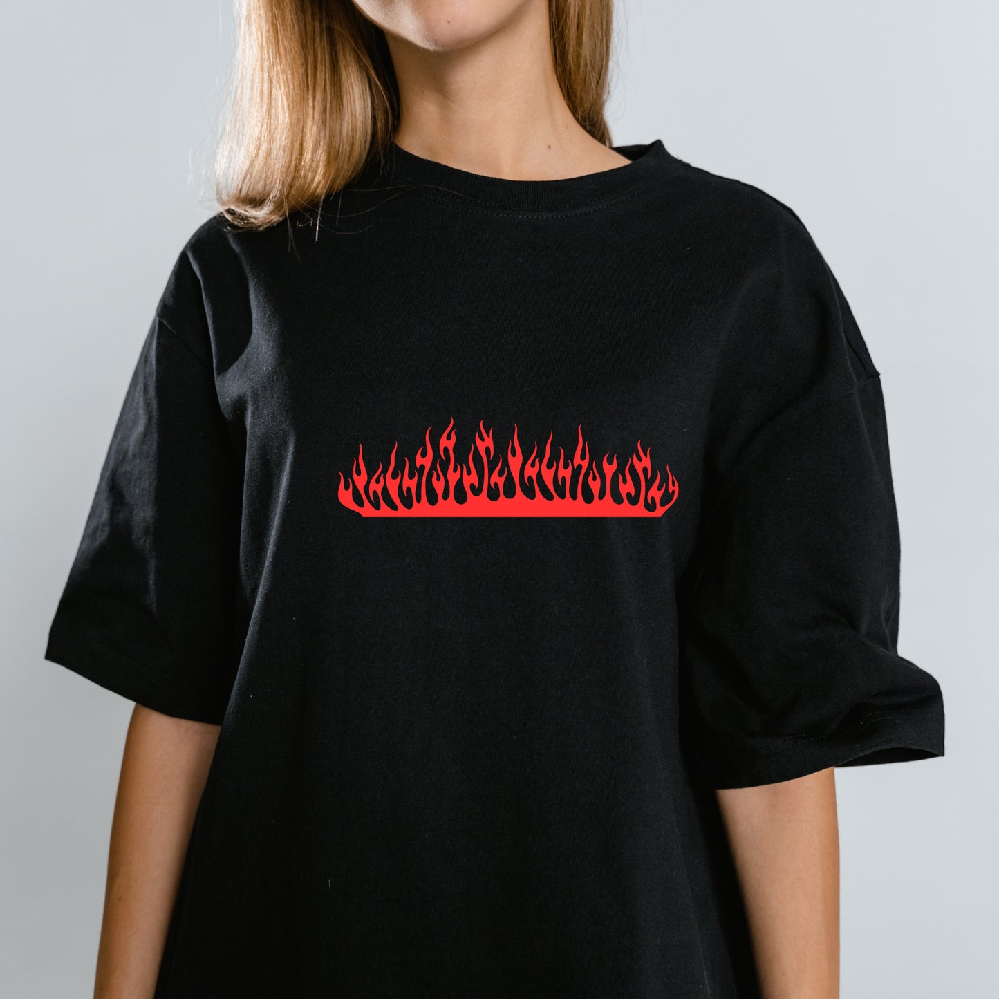 Stylized burning fire flame design for cutting machine projects