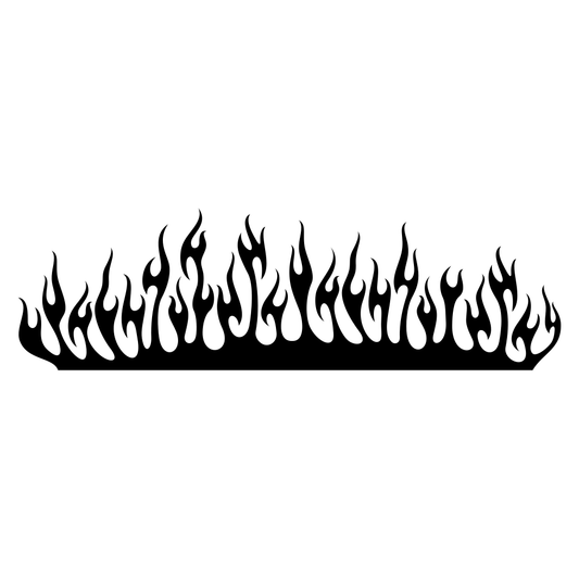 Stylized burning fire flame design for cutting machine projects