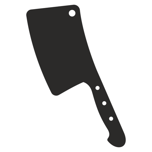 Creative vector svg design of a kitchen cleaver silhouette