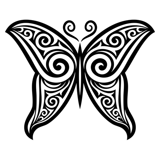 Elegant tribal butterfly design for creative projects