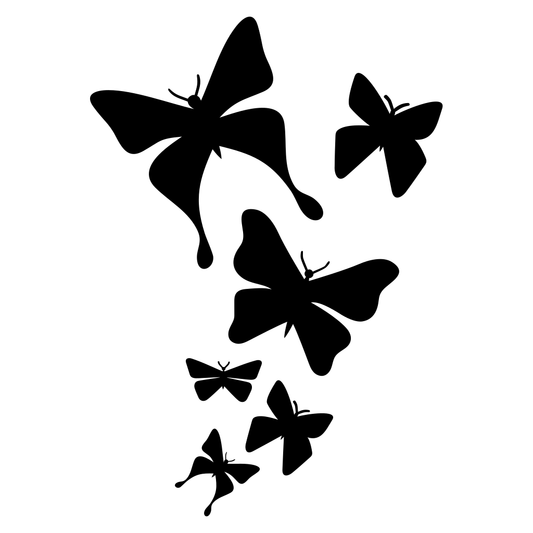 Elegant black butterfly vector design for cutting machines