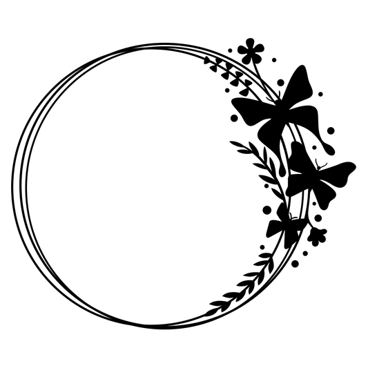 Create stunning designs with layered butterfly circle frame