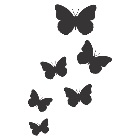 Elegant black butterfly silhouettes for creative designs