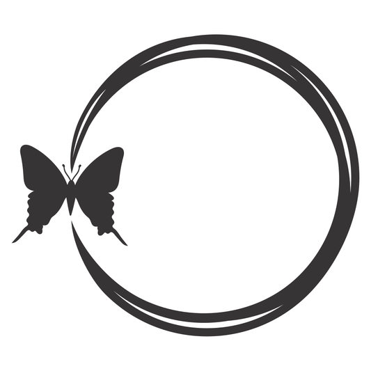 Butterfly monogram frame design for creative projects