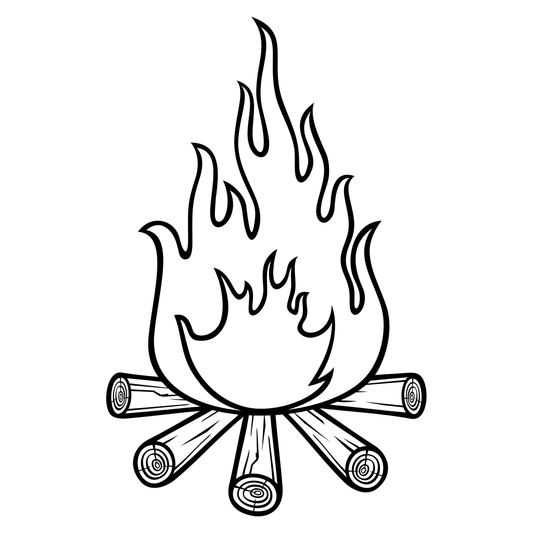Vibrant campfire vector design for creative cutting projects
