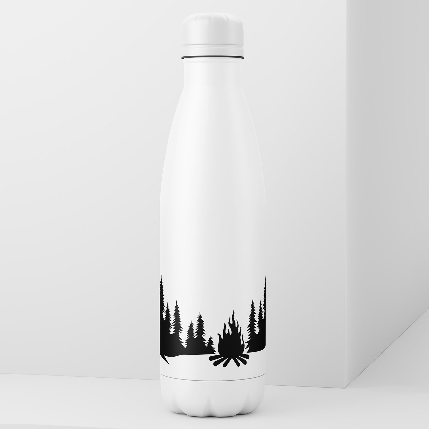 Explore the tranquility of camping under tall trees at sunset