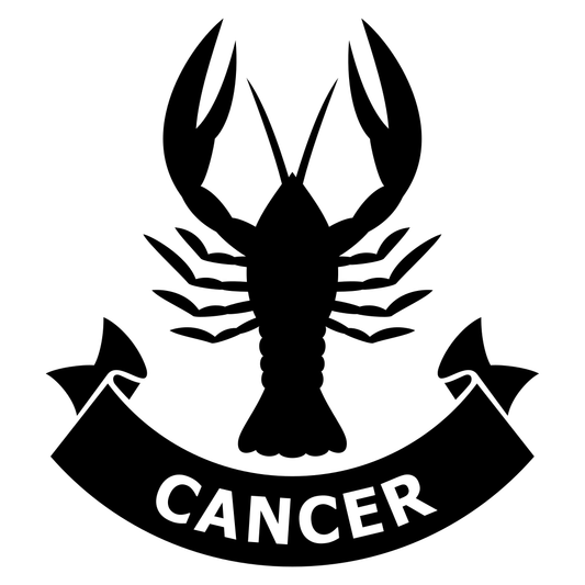 Unique lobster emblem for zodiac sign cutout design
