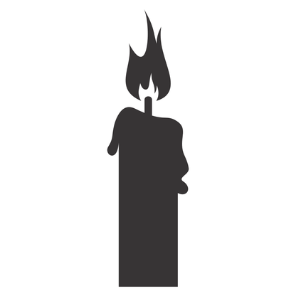 Stylish candle flame vector design ideal for crafting projects