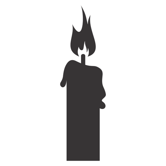 Stylish candle flame vector design ideal for crafting projects