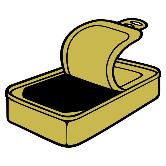 Creative vector design of a canned fish for cutting machines
