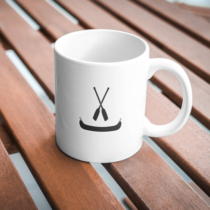 Canoe and paddle graphic design for crafting enthusiasts
