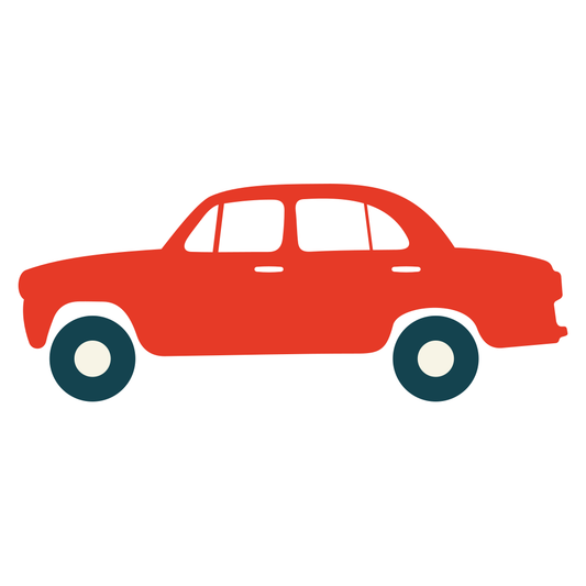 Colorful cartoon car design for creative cutting projects